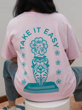 Load image into Gallery viewer, take it easy shirt in pink (back)